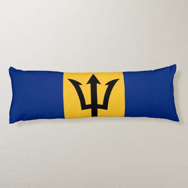 Patriotic Barbados Flag Body Pillow (Back)