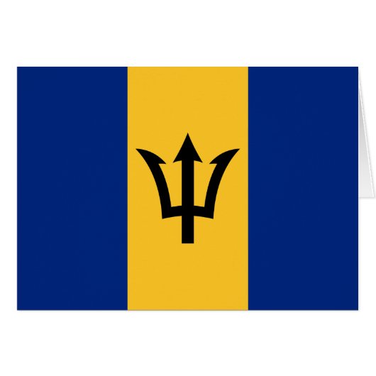 Patriotic Barbados Flag Cards (Front Horizontal)