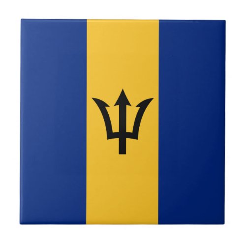 Patriotic Barbados Flag Ceramic Tile