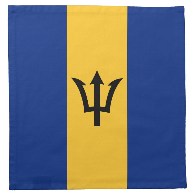 Patriotic Barbados Flag Cloth Napkin (Front)