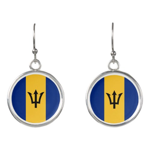 Patriotic Barbados Flag Earrings