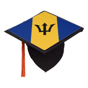 Patriotic Barbados Flag Graduation Cap Topper