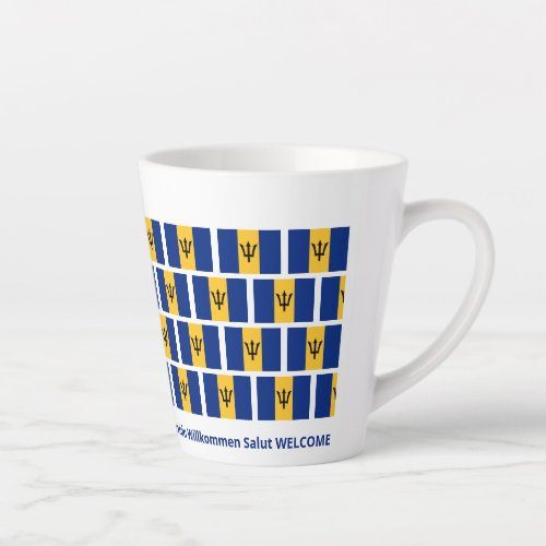 Patriotic Barbados Flag Hospitality Latte Mug