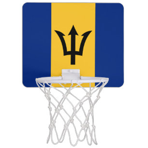Patriotic Barbados Flag Mini Basketball Hoop