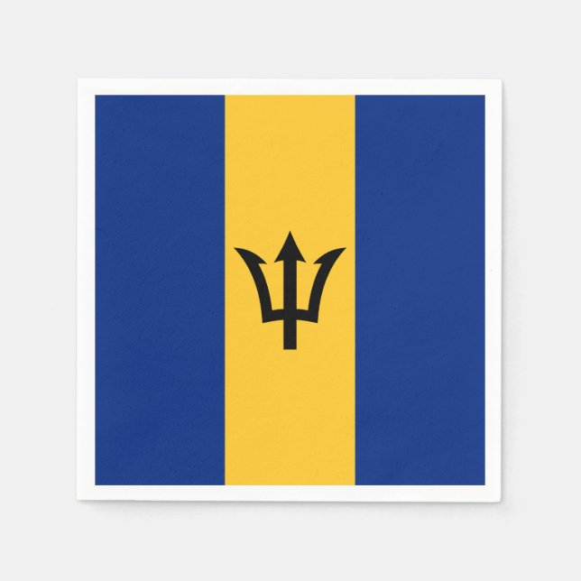 Patriotic Barbados Flag Napkins (Front)