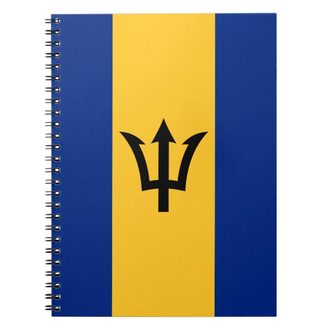 Patriotic Barbados Flag Notebook (Front)