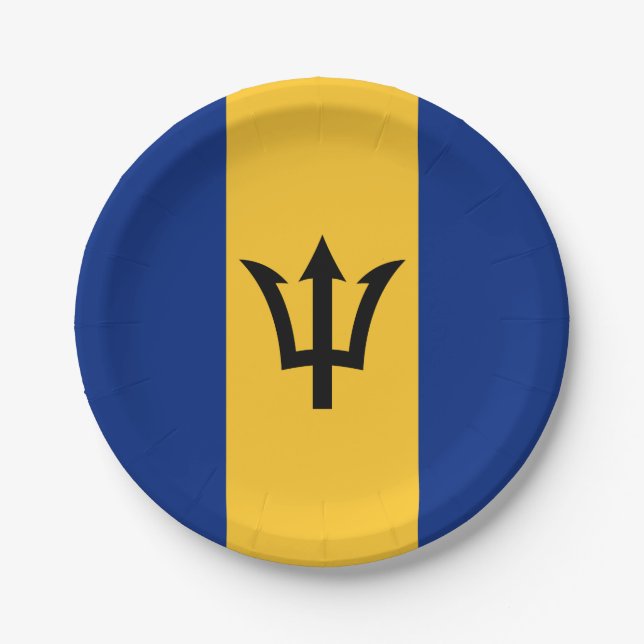 Patriotic Barbados Flag Paper Plates (Front)