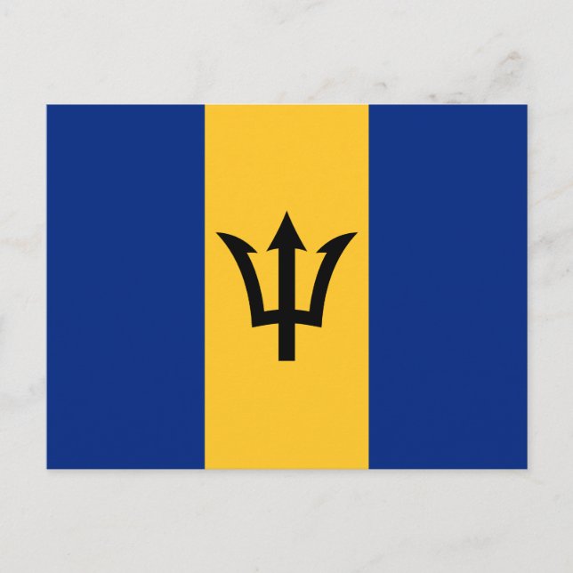 Patriotic Barbados Flag Postcard (Front)