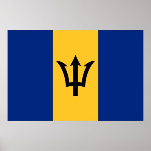 Patriotic Barbados Flag Poster