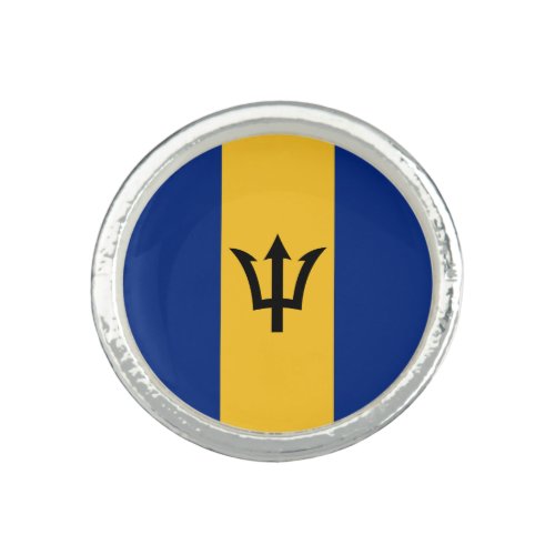 Patriotic Barbados Flag Ring