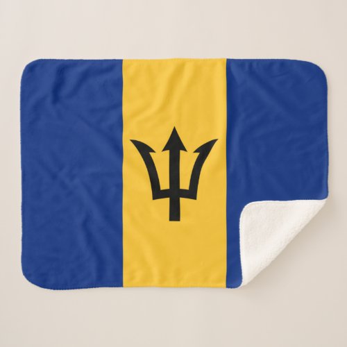Patriotic Barbados Flag Sherpa Blanket