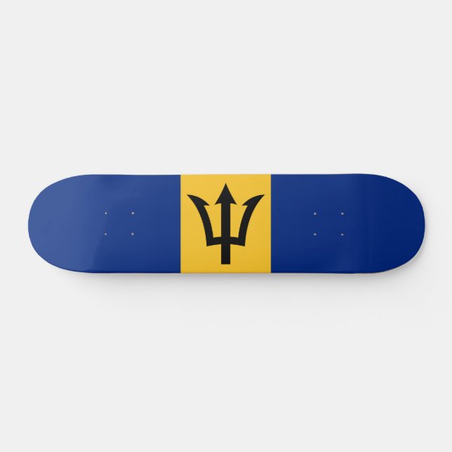 Patriotic Barbados Flag Skateboard (Horz)