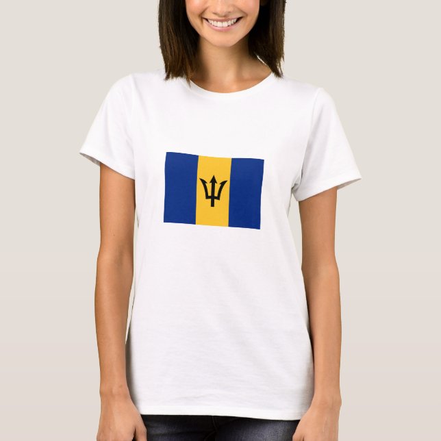 Patriotic Barbados Flag T-Shirt (Front)