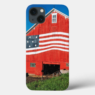 Patriotic Barn iPhone 13 Case