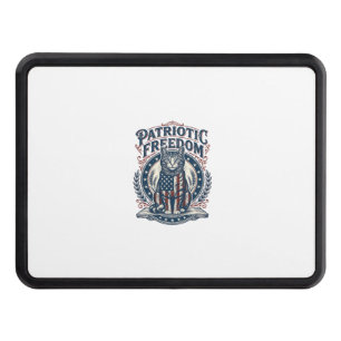 Patriotic Barn Cat Vector Graphic Tee_1 Hitch Cover