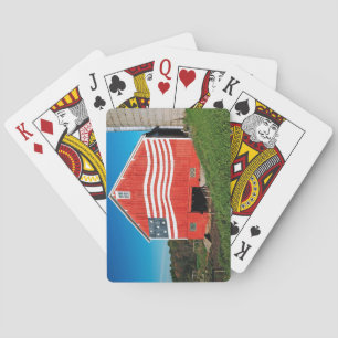 Patriotic Barn Poker Cards