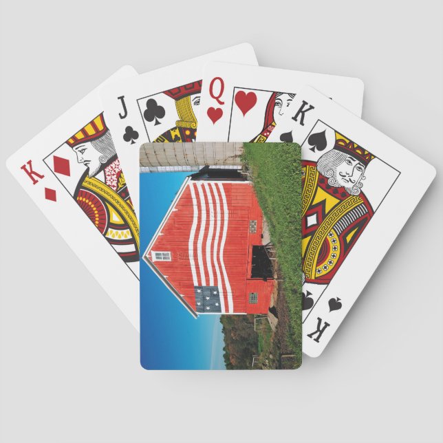 Patriotic Barn Poker Cards (Back)