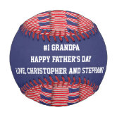 Happy Father's Day Baseball Toothpick Flags 