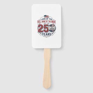 Patriotic Baseball 250 Years Vintage Shirt Design_ Hand Fan