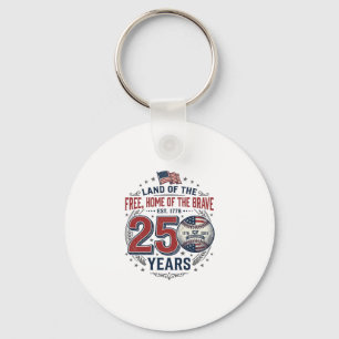 Patriotic Baseball 250 Years Vintage Shirt Design_ Keychain