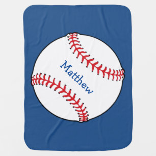 Patriotic Baseball Baby Blanket
