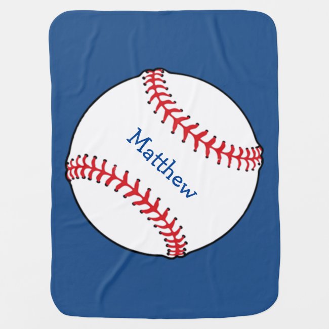 Patriotic Baseball Baby Blanket