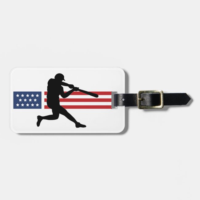 Patriotic Baseball Design Luggage Tags