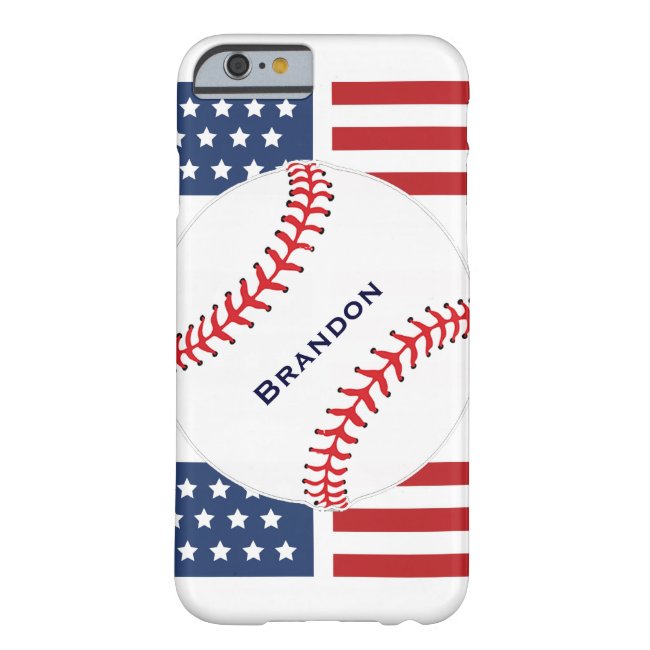 Patriotic Baseball Design Phone Case
