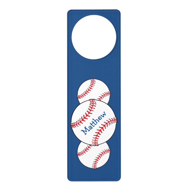Patriotic Baseball Door Hanger