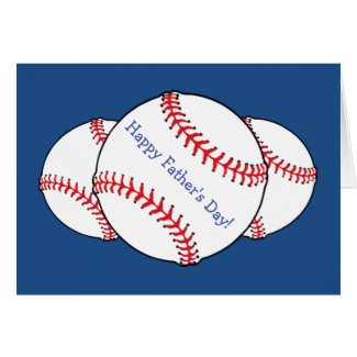 Patriotic Baseball Fathers Day Card