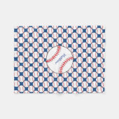 Patriotic Baseball Fleece Blanket (Front (Horizontal))