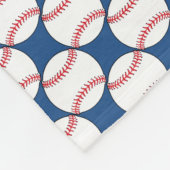 Patriotic Baseball Fleece Blanket (Corner)