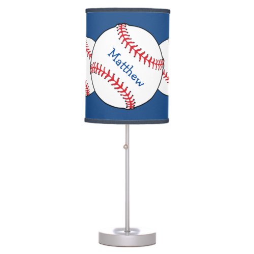 Patriotic Baseball Lamp