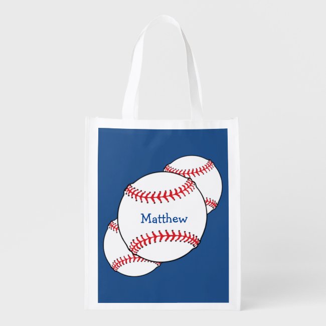 Patriotic Baseball Reusable Bag