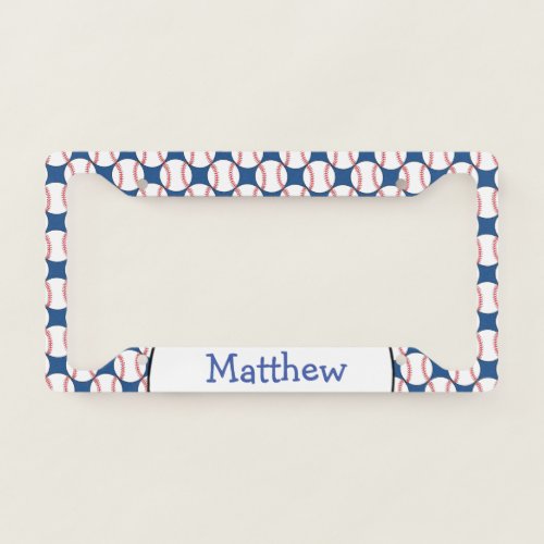 Patriotic Baseball Sports License Plate Frame