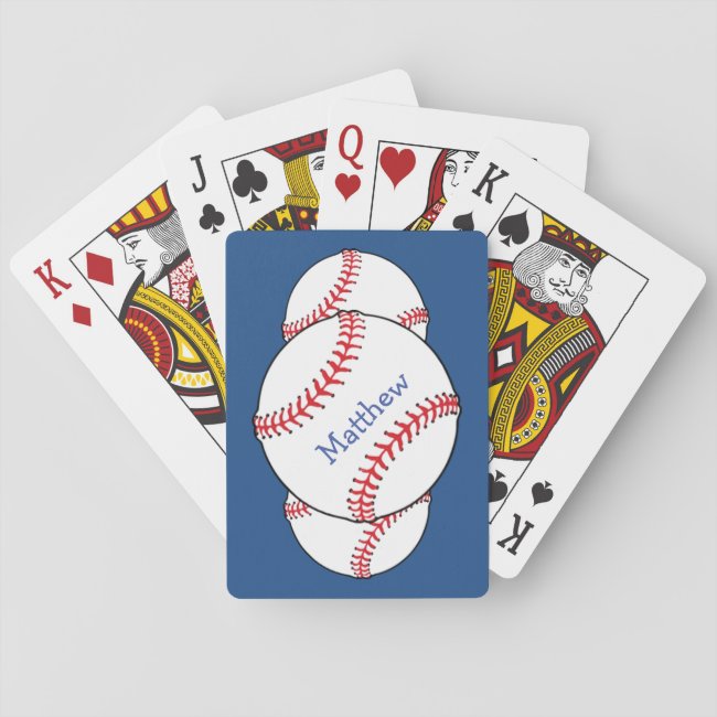 Patriotic Baseball Sports Playing Cards