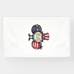 Patriotic Baseball Trio Vintage Vector Shirt_1 Banner