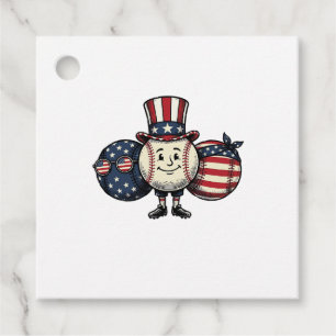Patriotic Baseball Trio Vintage Vector Shirt_1 Favor Tags