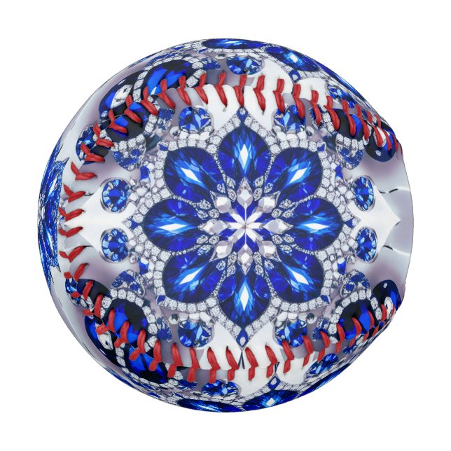 Patriotic baseball with Blue White Colors (Front Left)