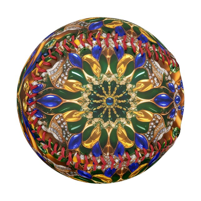 Patriotic baseball with Brazil Colors (Front Left)