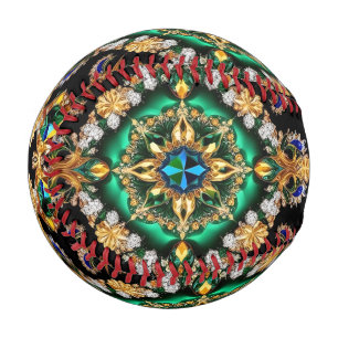 Patriotic baseball with Brazilian Colors