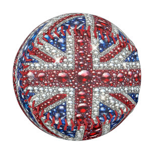 Patriotic baseball with British Colors
