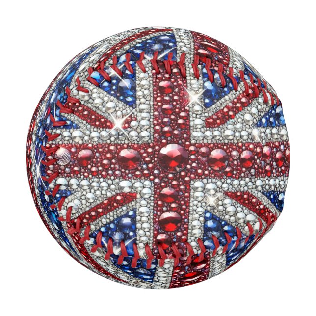 Patriotic baseball with British Colors (Front Left)