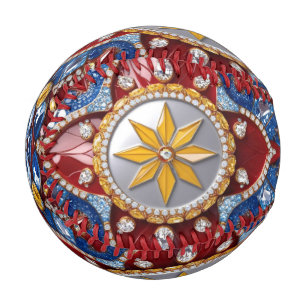 Patriotic baseball with Colombian Colors