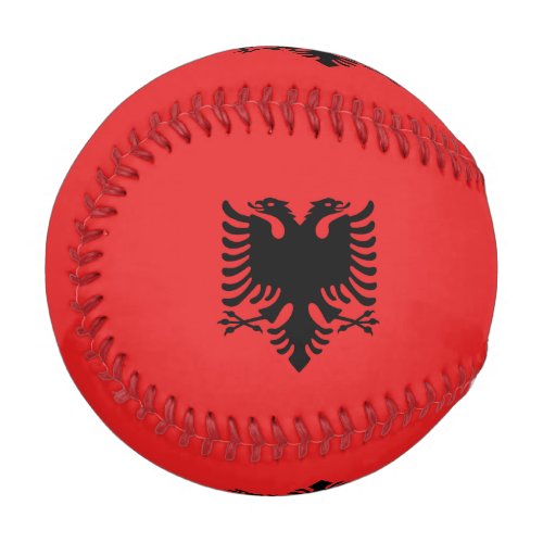 Patriotic baseball with flag of Albania