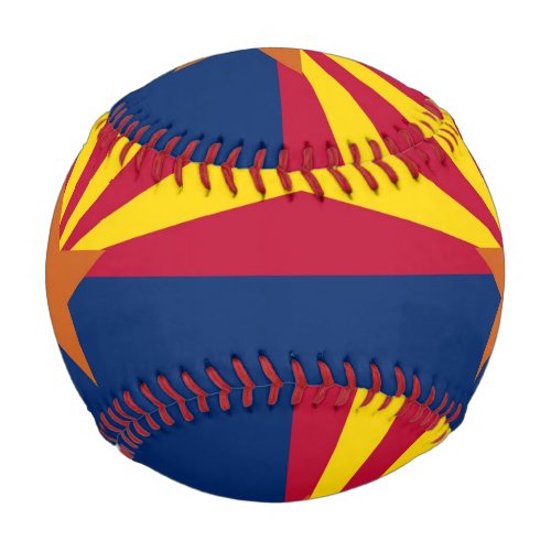Patriotic baseball with flag of Arizona USA
