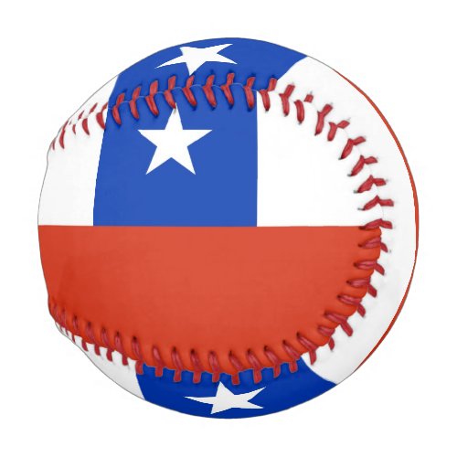 Patriotic baseball with flag of Chile