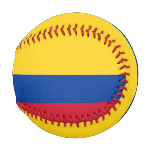 Patriotic baseball with flag of Colombia