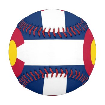 Patriotic Baseball With Flag Of Colorado  Usa by AllFlags at Zazzle