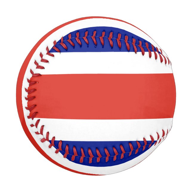 Patriotic baseball with flag of Costa Rica (Front Left)